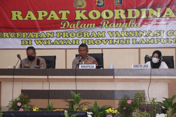 Polda Lampung akan Support Program Nasional Vaksinasi Covid-19
